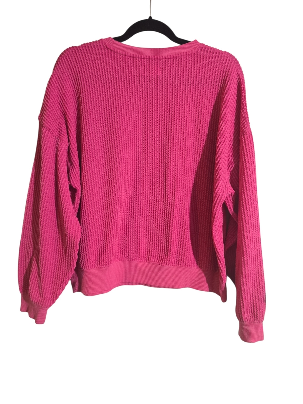 #14. Thread & Supply Bright Pink "Cheers" Waffle-Knit Sweater - Picture 2 of 8